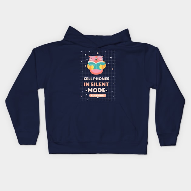 cell phones in silence mode, rule one Kids Hoodie by Zipora